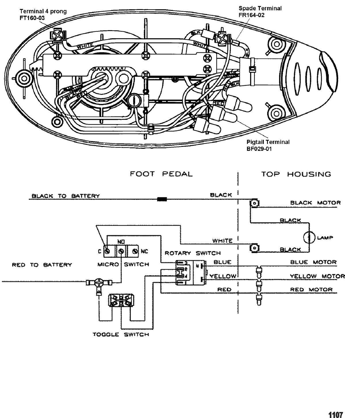 TROLLING MOTOR MOTORGUIDE ENERGY SERIES Wire Diagram(Model EF54P) (12 Volt)