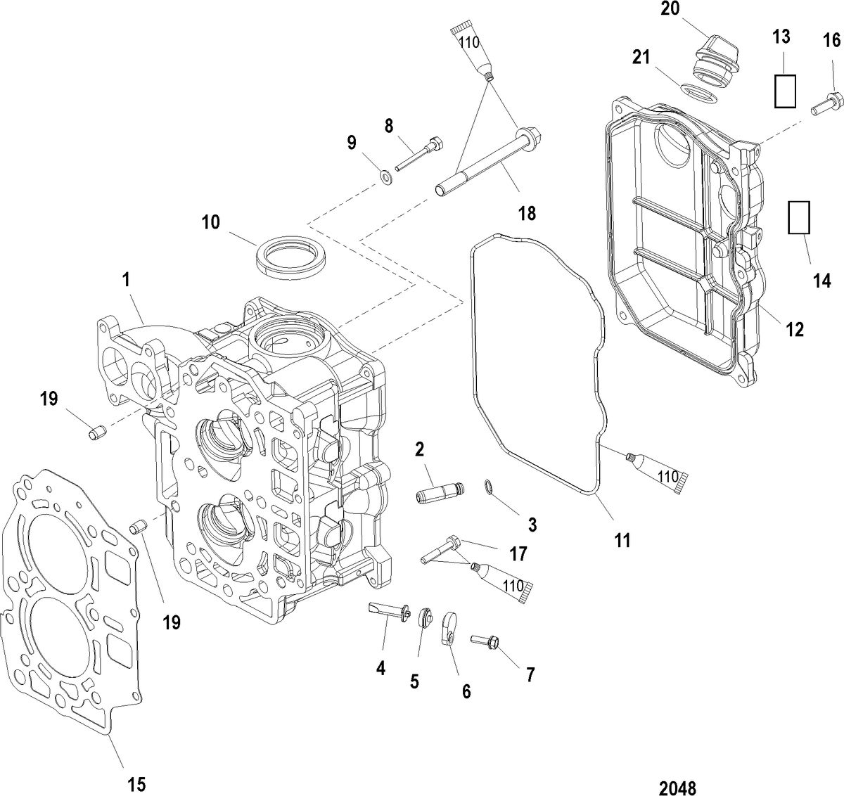MERCURY/MARINER 25 (4-STROKE) Cylinder Head