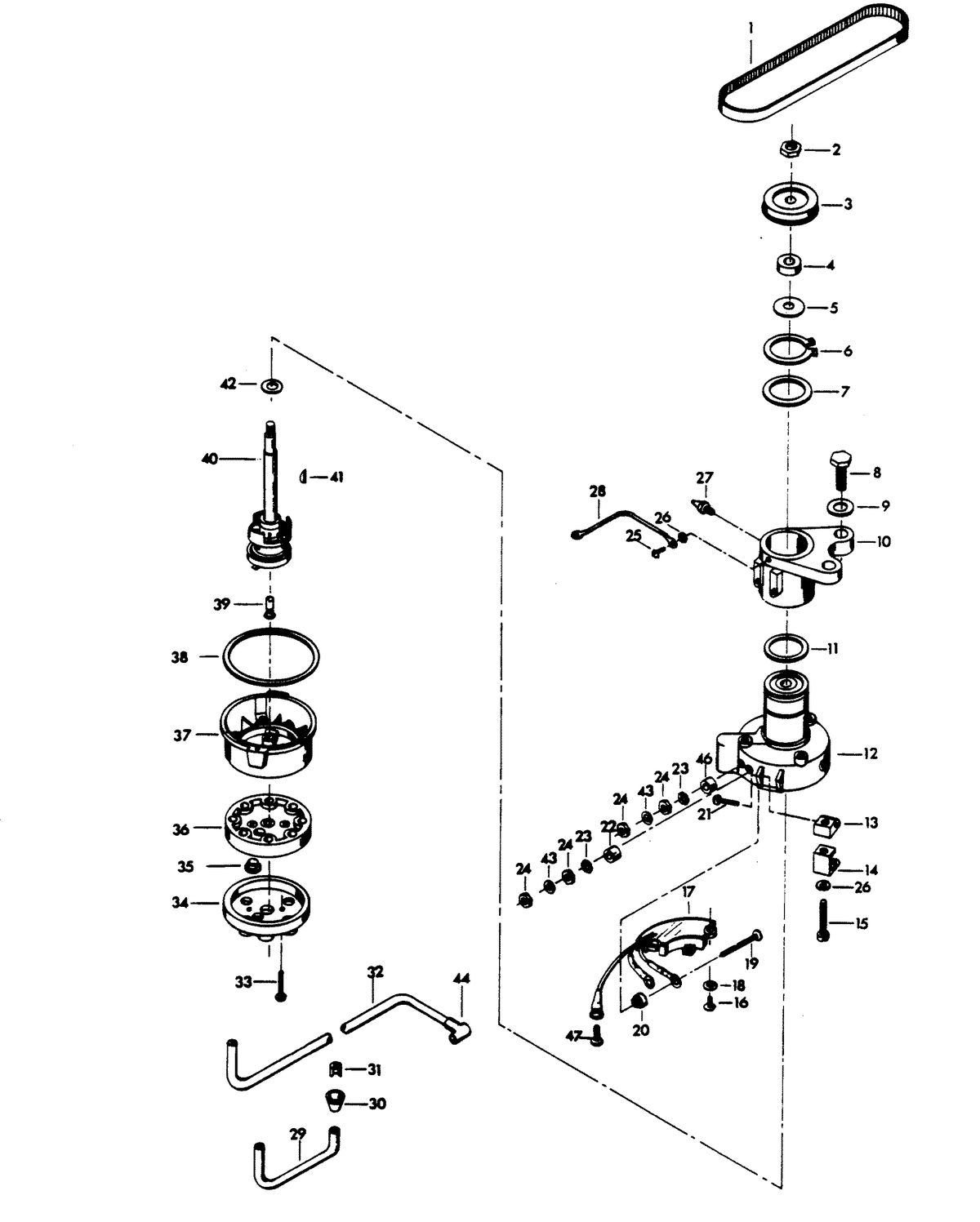 CHRYSLER 115 H.P. CHARGER DISTRIBUTOR