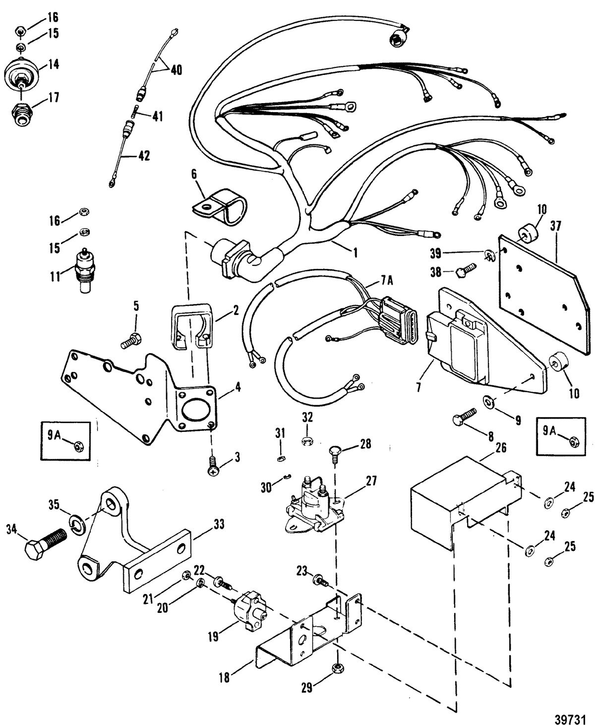 MERCRUISER 7.4L BRAVO WIRING HARNESS, ELECTRICAL AND IGNITION