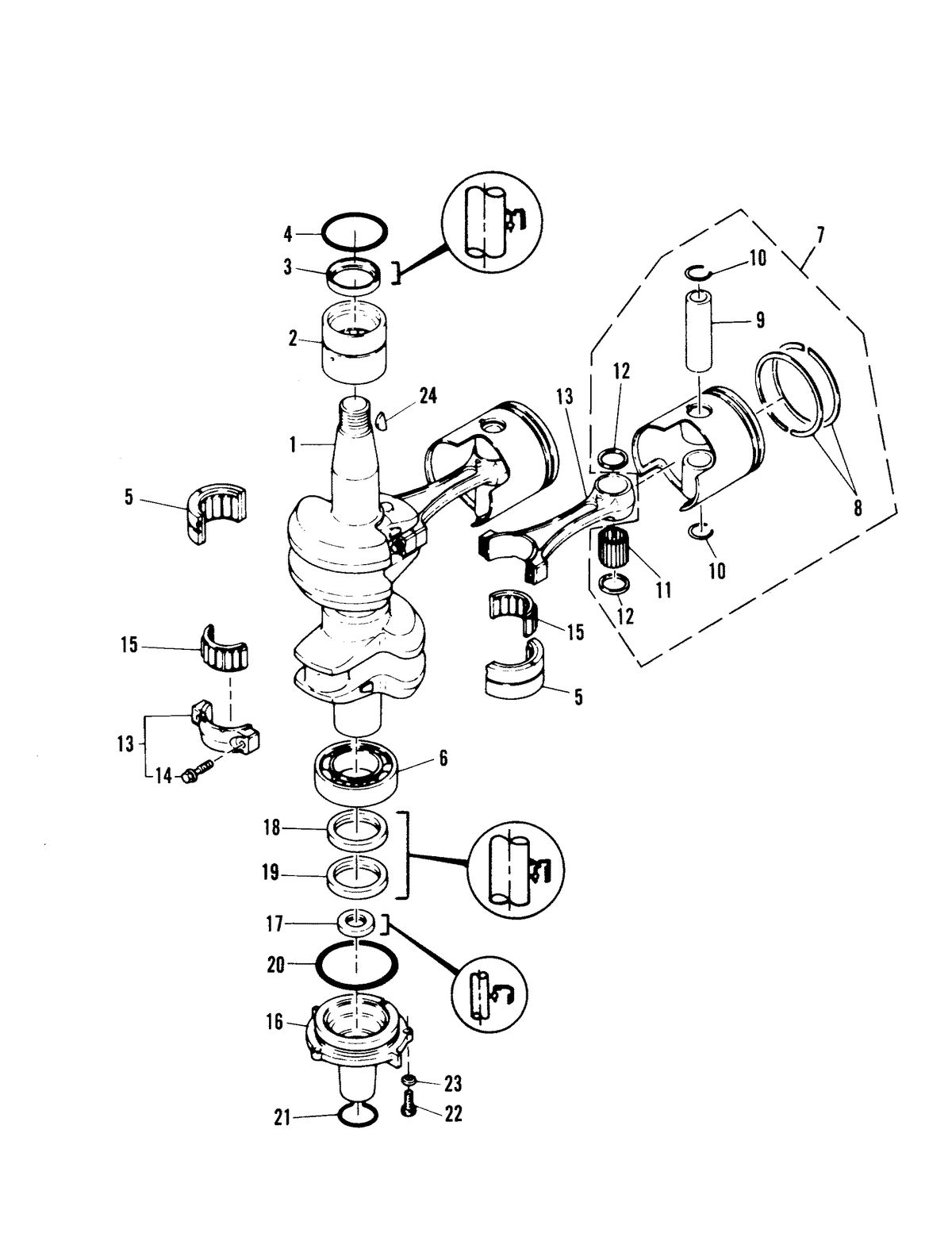 MARINER MARINER 40 CRANKSHAFT AND PISTON