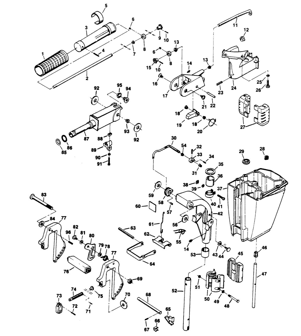 CHRYSLER 15 H.P. MOTOR LEG