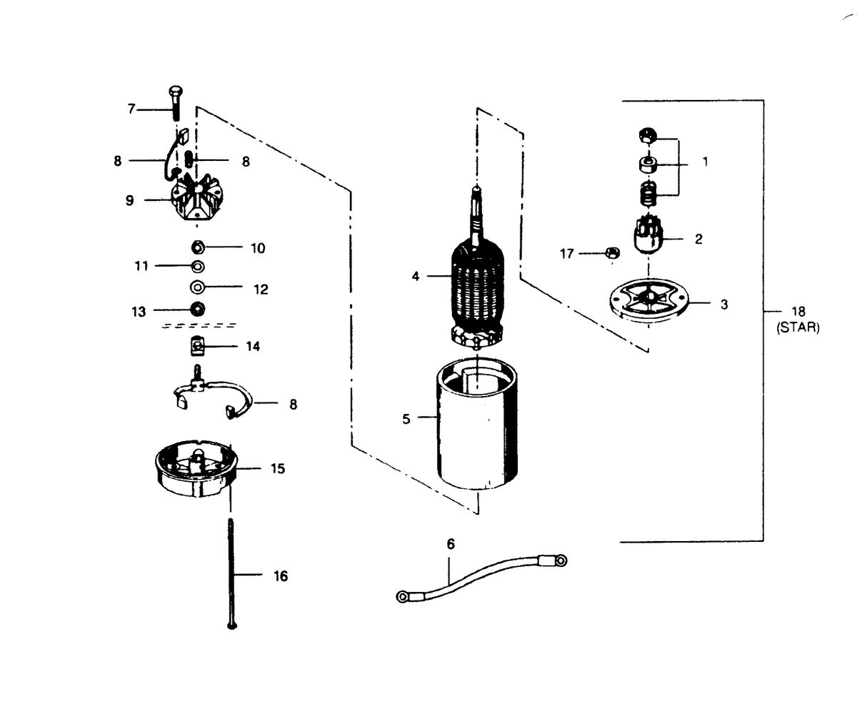 FORCE FORCE 1991 50 H.P "C" MODELS ELECTRIC STARTER