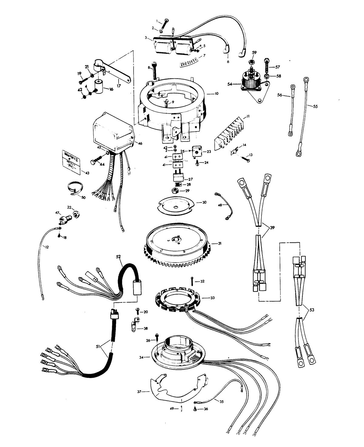 CHRYSLER 9.9 H.P. SAILOR ELECTRICAL COMPONENTS