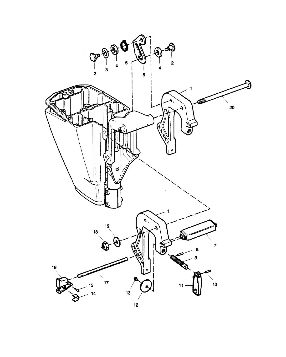 SEARS SEARS 15 H.P STERN BRACKETS