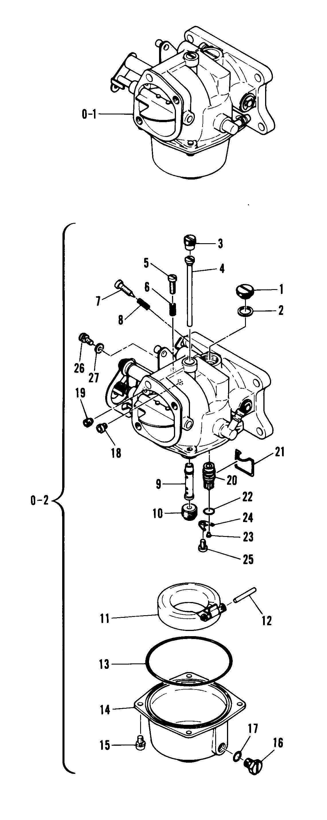 MARINER MARINER 60 CARBURETOR