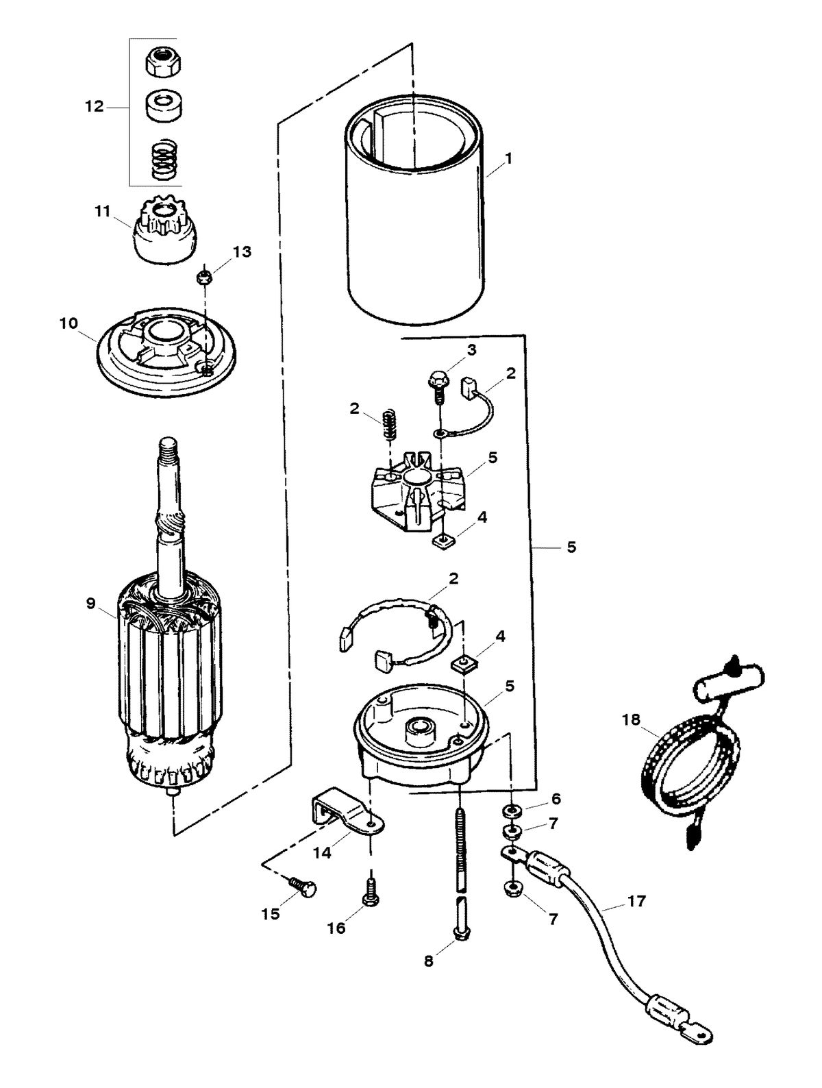 FORCE FORCE 120 H.P. (1998-1999) STARTER ASSEMBLY