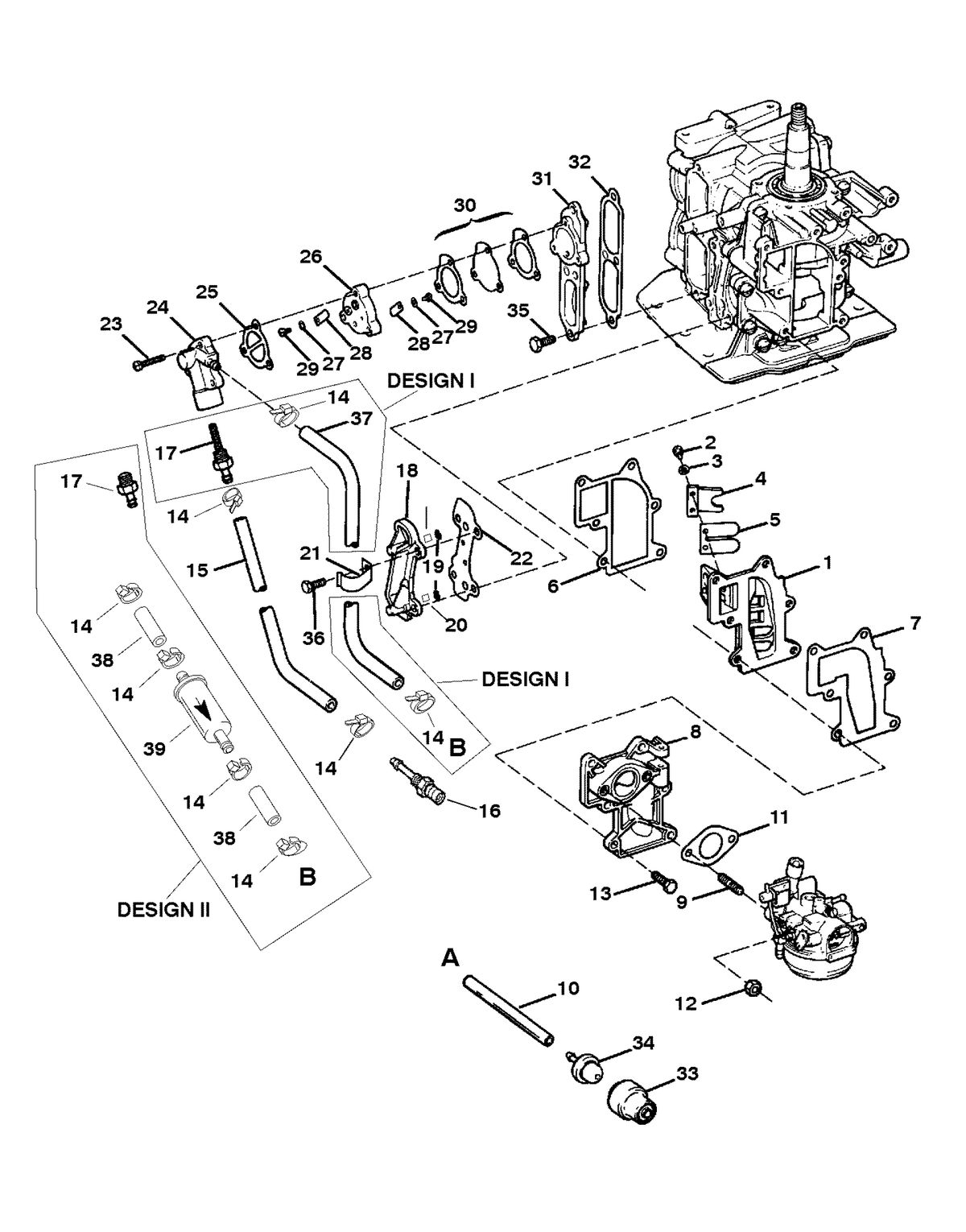 SEARS SEARS9.9 H.P (OUTBOARD MOTOR) W/6 GAL. REMOTE TANK FUEL AND RECIRCULATION SYSTEM