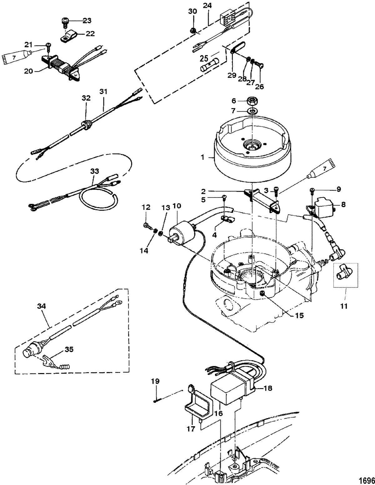 MERCURY/MARINER 4/5 HP Magneto and Ignition Components