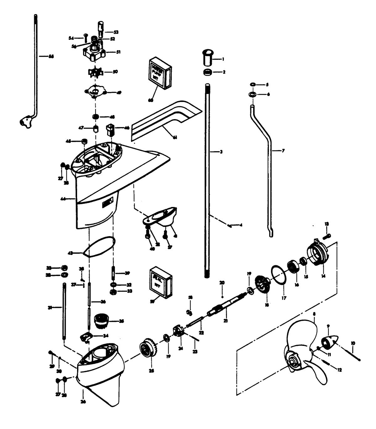 CHRYSLER 45 H.P. GEAR HOUSING