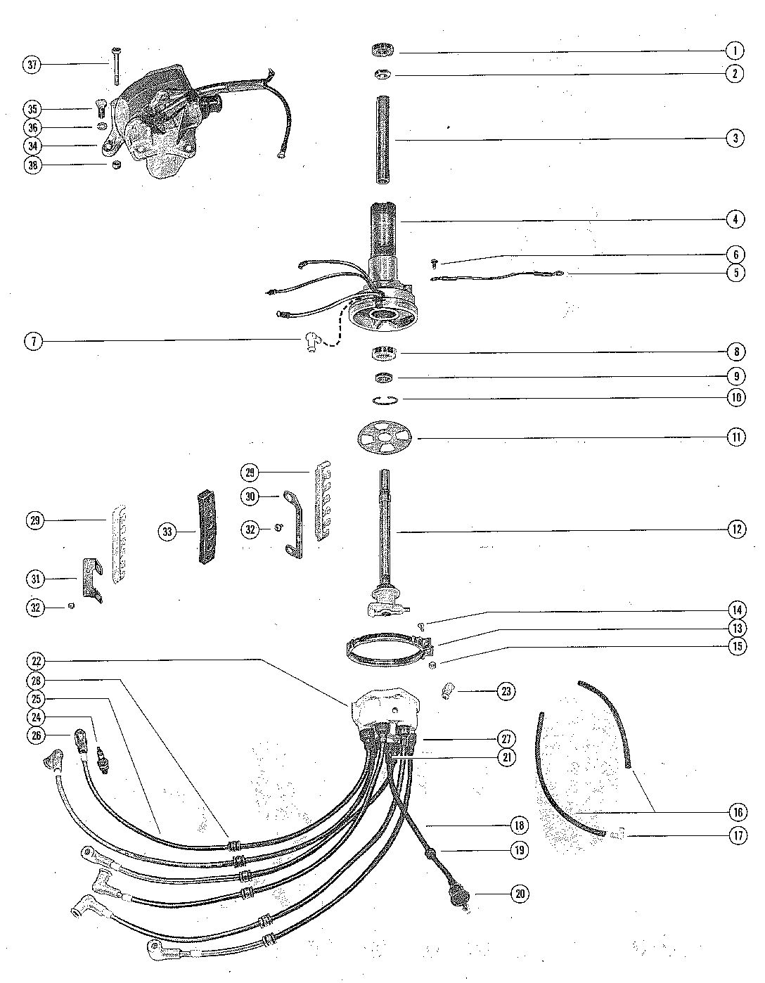 MERCURY MERC 1000BP /1250BP DISTRIBUTOR HOUSING AND ROTOR