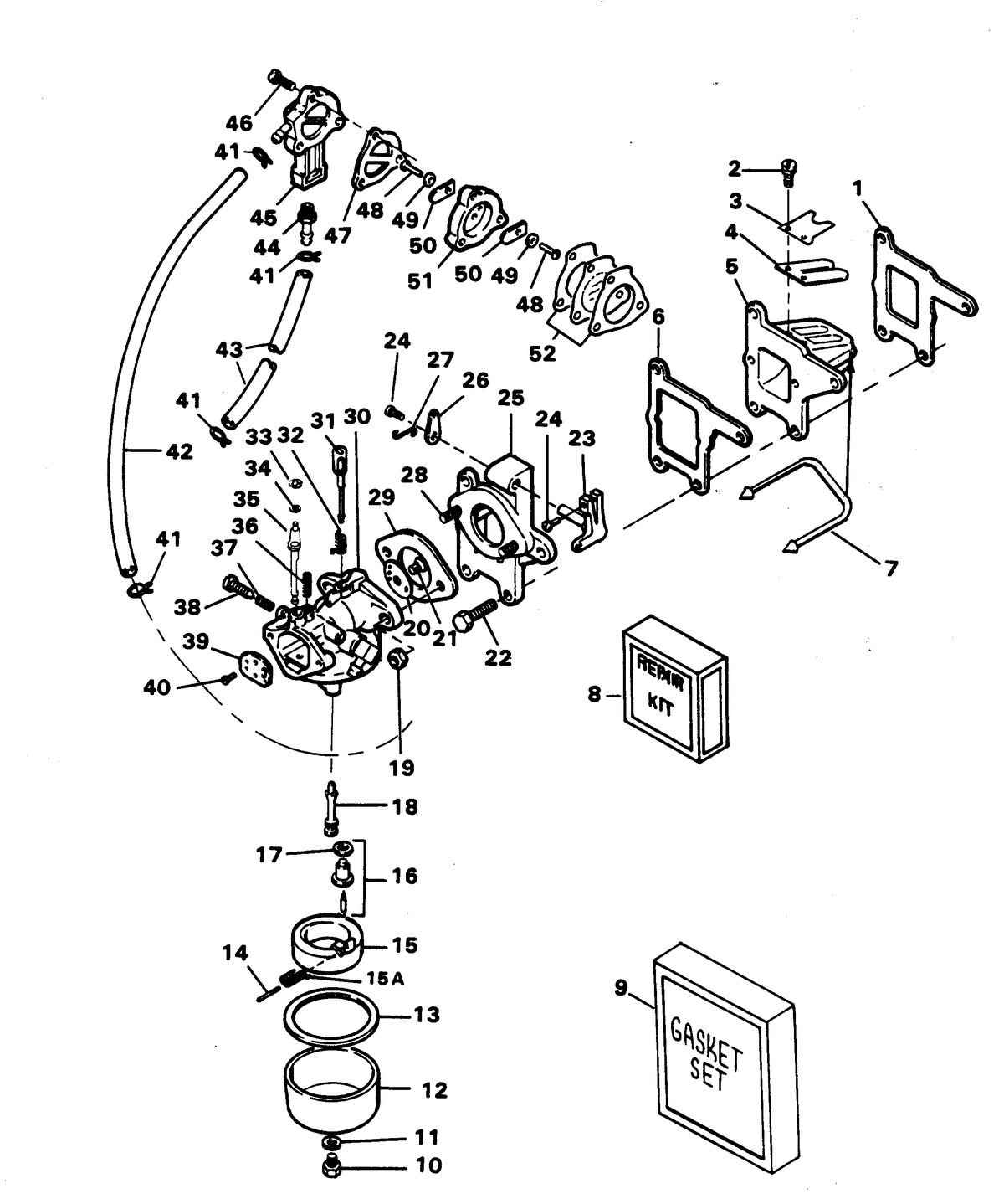 CHRYSLER 7.5 H.P. FUEL SYSTEM