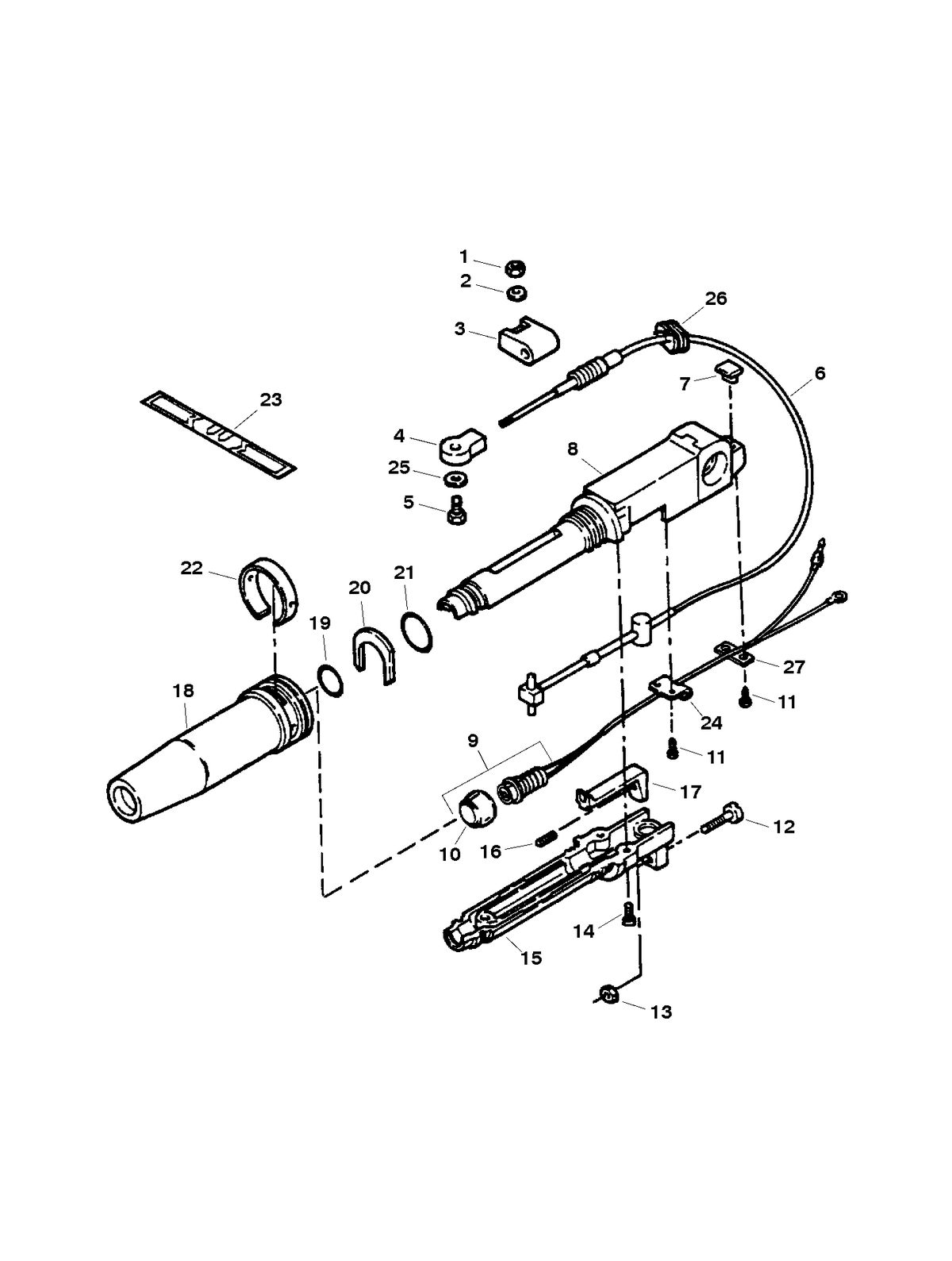 FORCE FORCE 5 H.P. (1998) STEERING HANDLE/TWIST GRIP THROTTLE