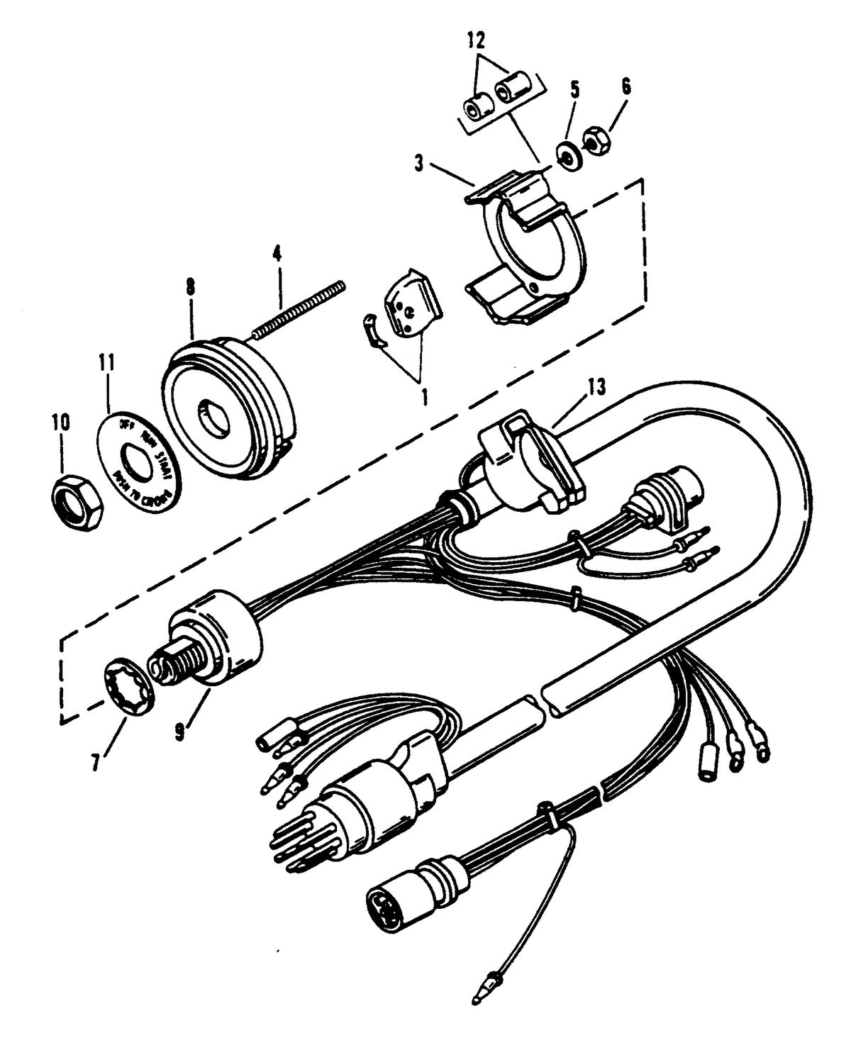 SPORTJET SPORT JET 90 KEY SWITCH ASSEMBLY