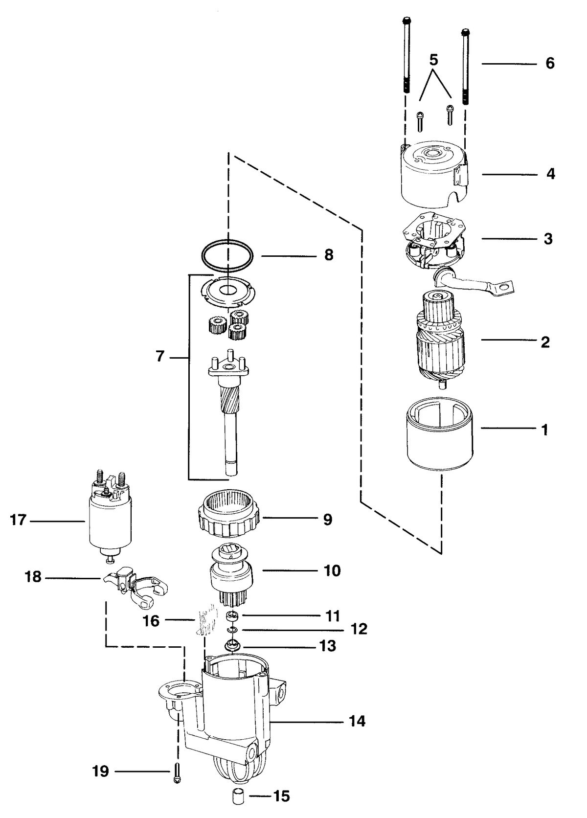 MERCRUISER MIE 454 MAG MPI SKI (GEN VI) STARTER MOTOR (PG260)