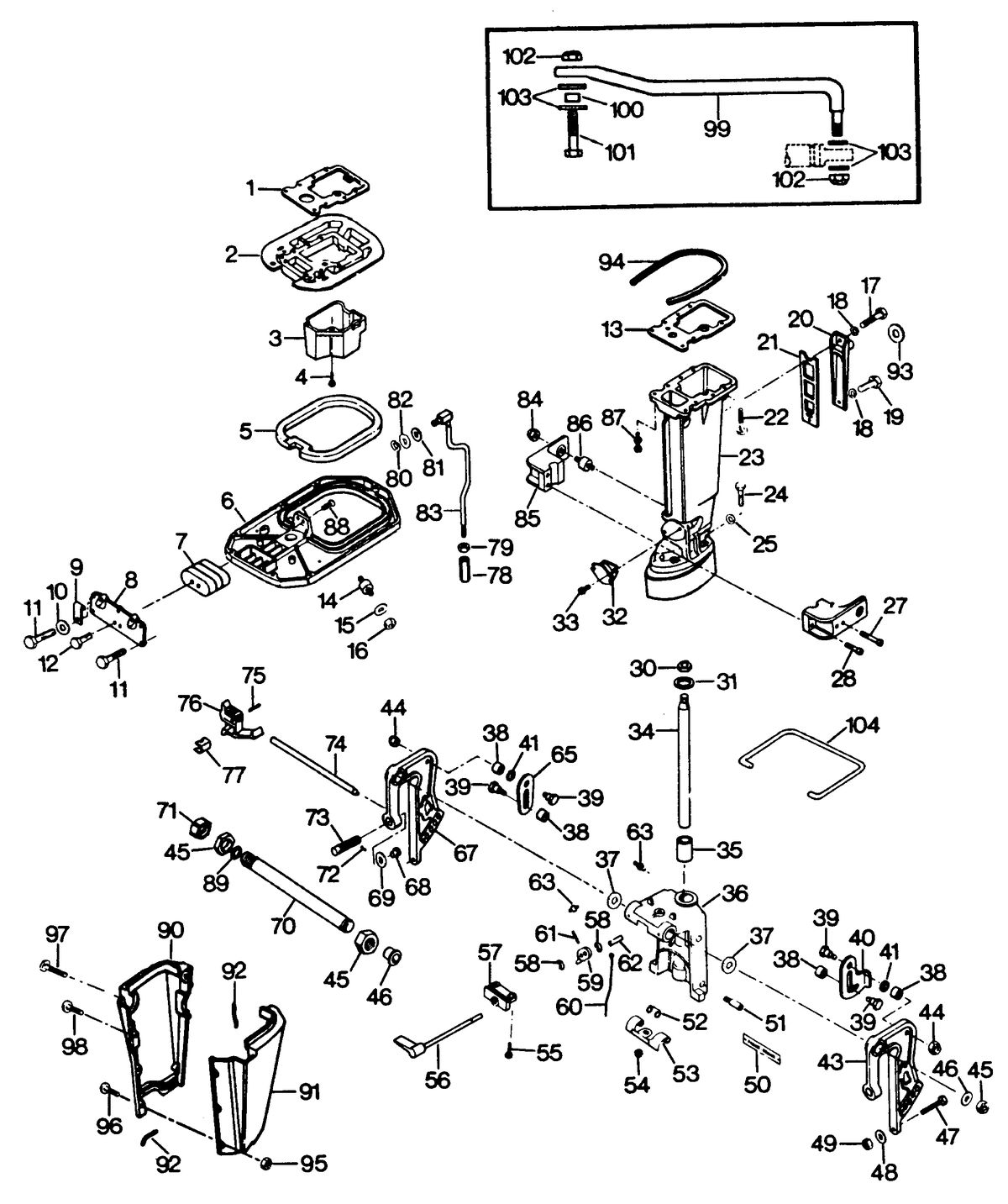 FORCE FORCE 1987 50 H.P. MOTOR LEG