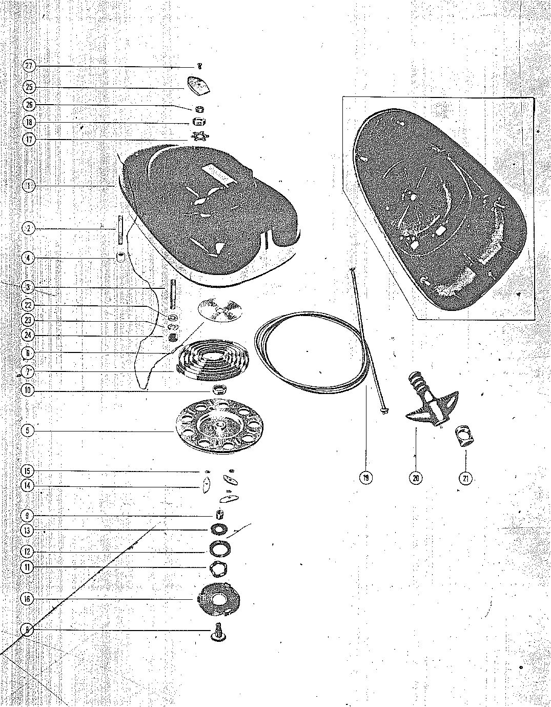 MARK MARK 58, MARK 55A, MARK 58A TOP COWL AND STARTER ASSEMBLY(MARK 58E)