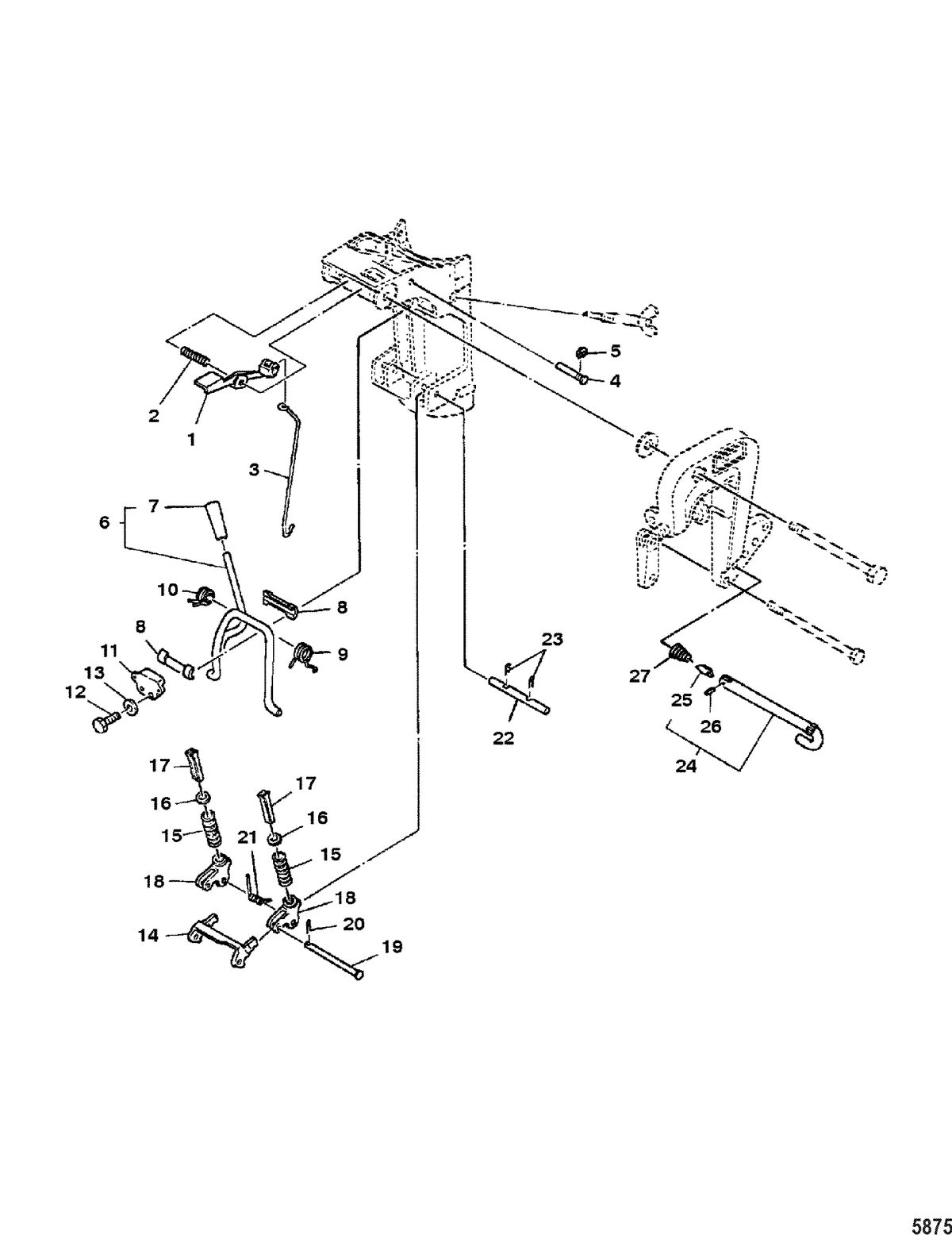 MARINER 8HP KEROSENE REVERSE LOCK
