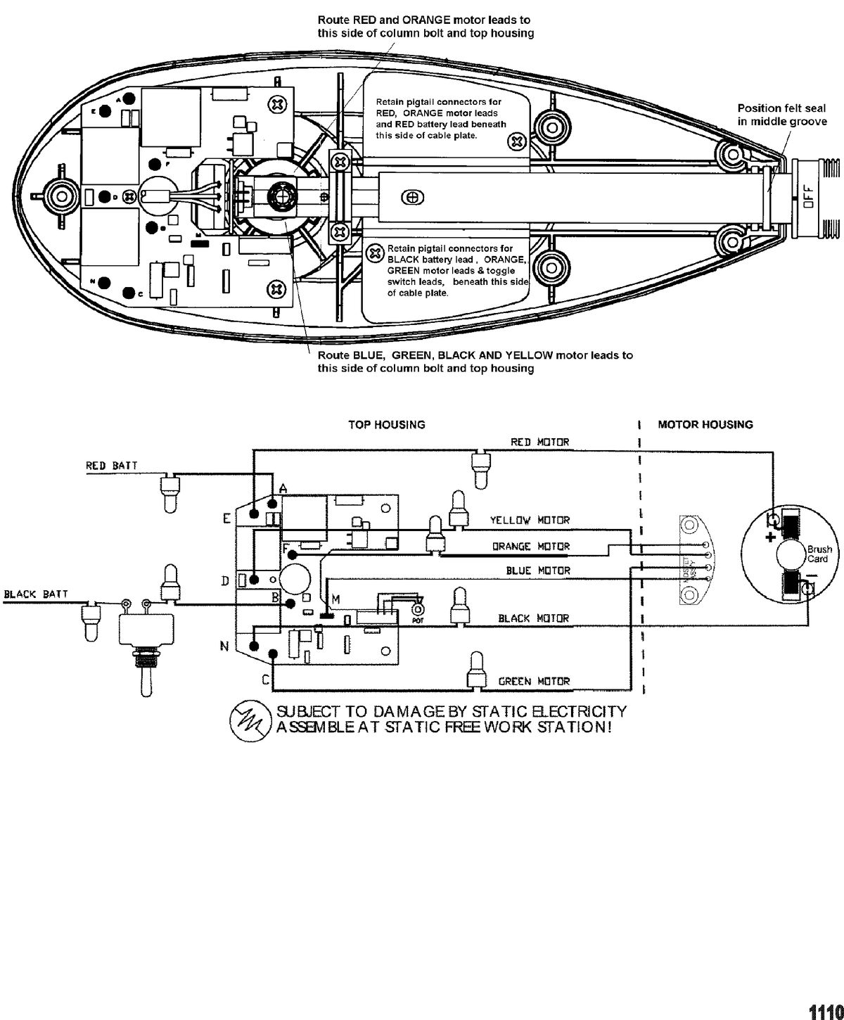 TROLLING MOTOR MOTORGUIDE ENERGY SERIES Wire Diagram(Model ET54V) (24 Volt)