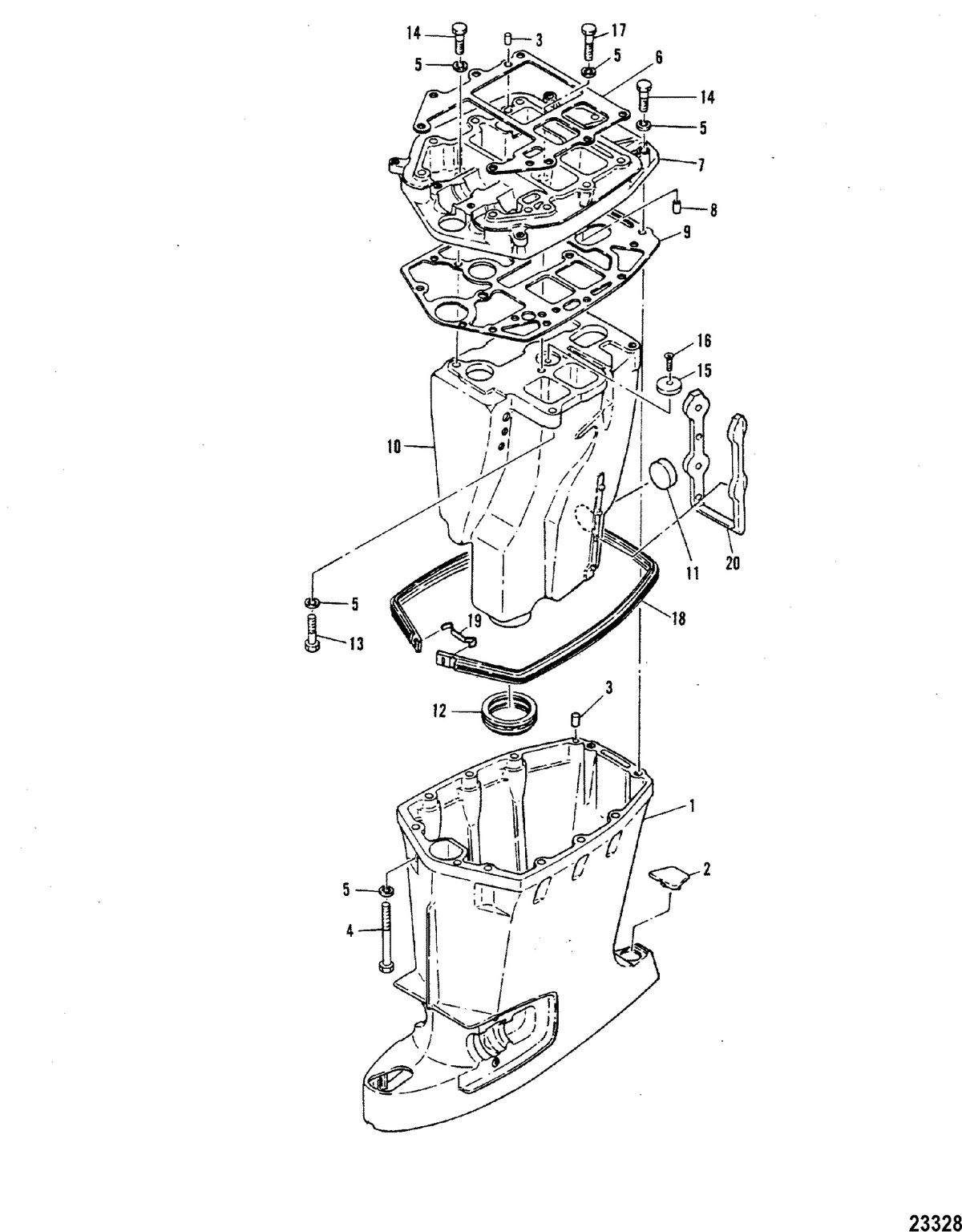 MARINER 60 HORSEPOWER DRIVESHAFT HOUSING