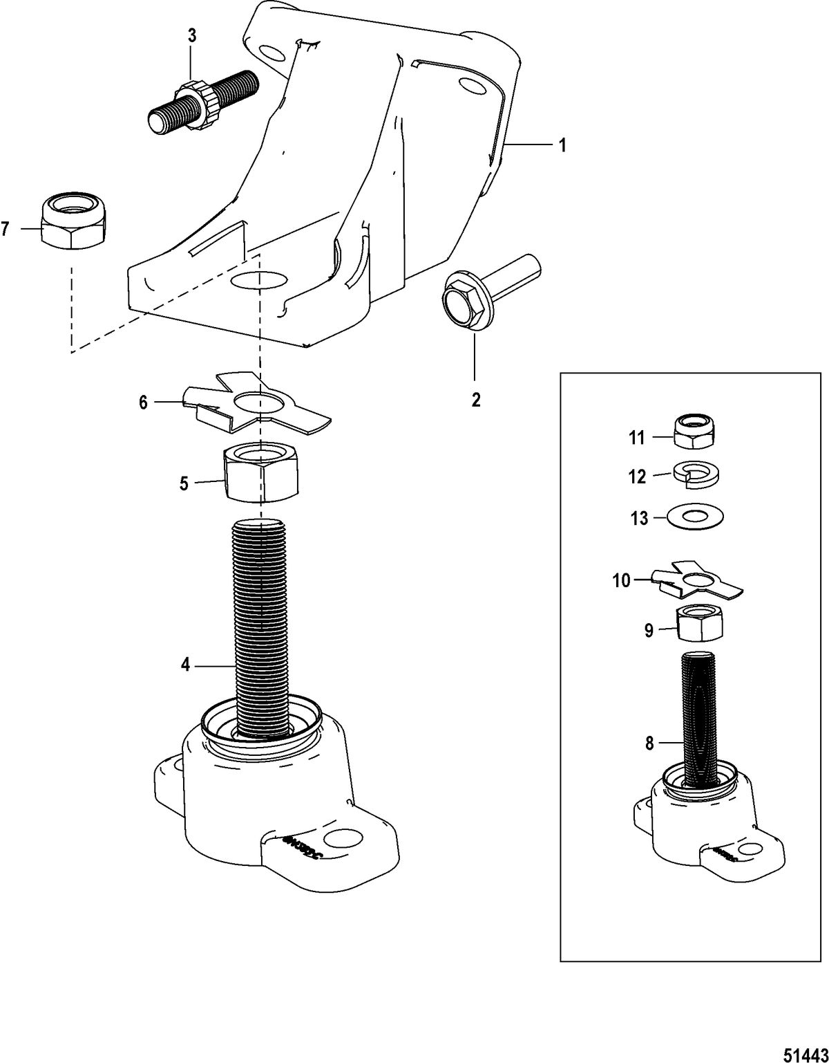 MERCRUISER 8.2 MAG / 8.2 MAG HO EC Engine Mounts