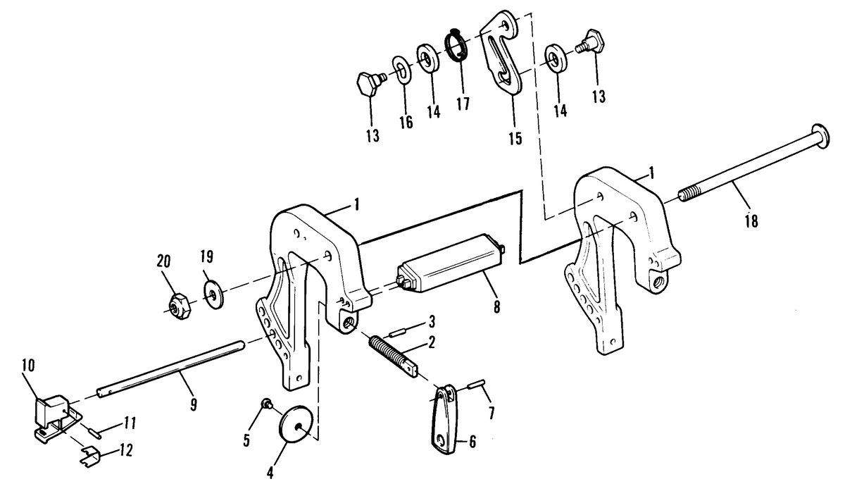 SEARS 15 H.P. OUTBOARD MOTOR CLAMP BRACKETS