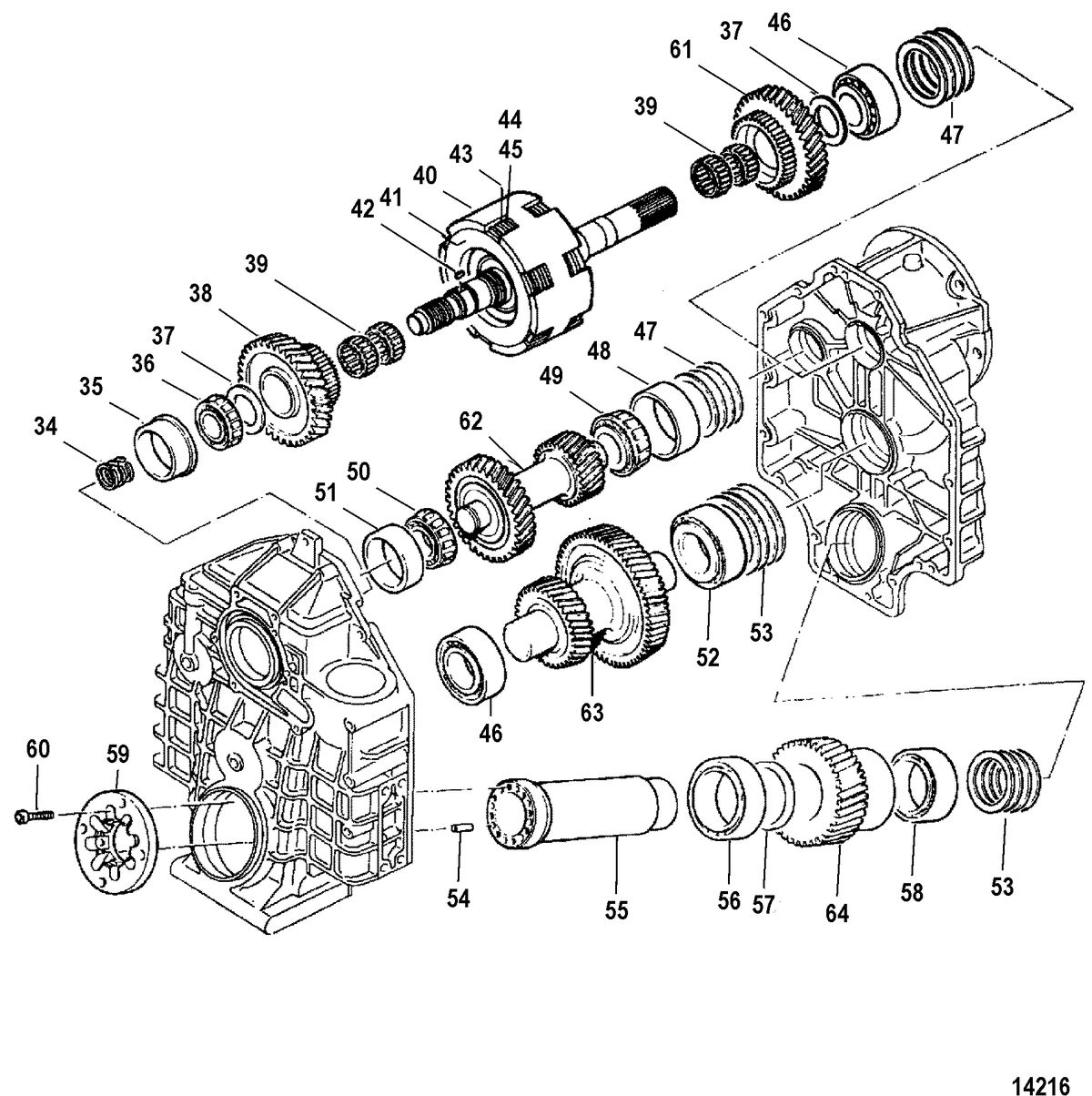 MERCRUISER 350 MAG MPI (GEN+)MIE Transmission(V-Drive) (Hurth 630)