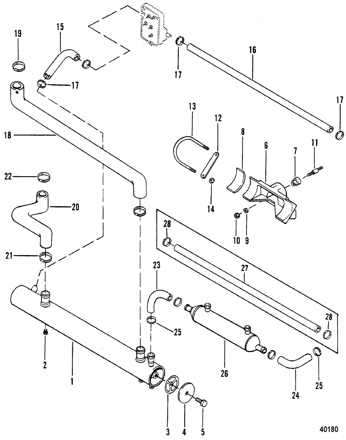 MERCRUISER 470 ENGINE HEAT EXCHANGER