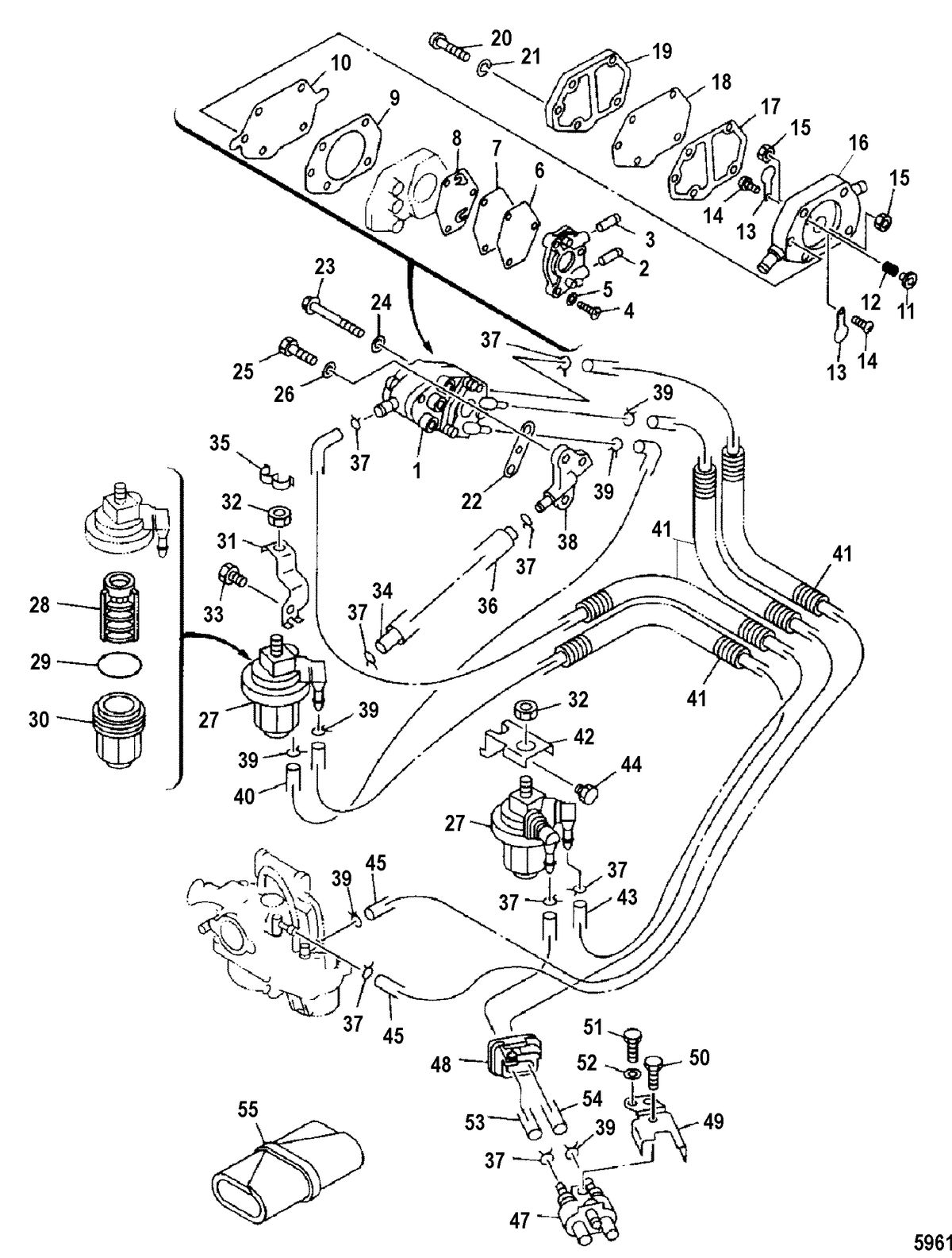 MARINER 15K Fuel Pump/Fuel Lines