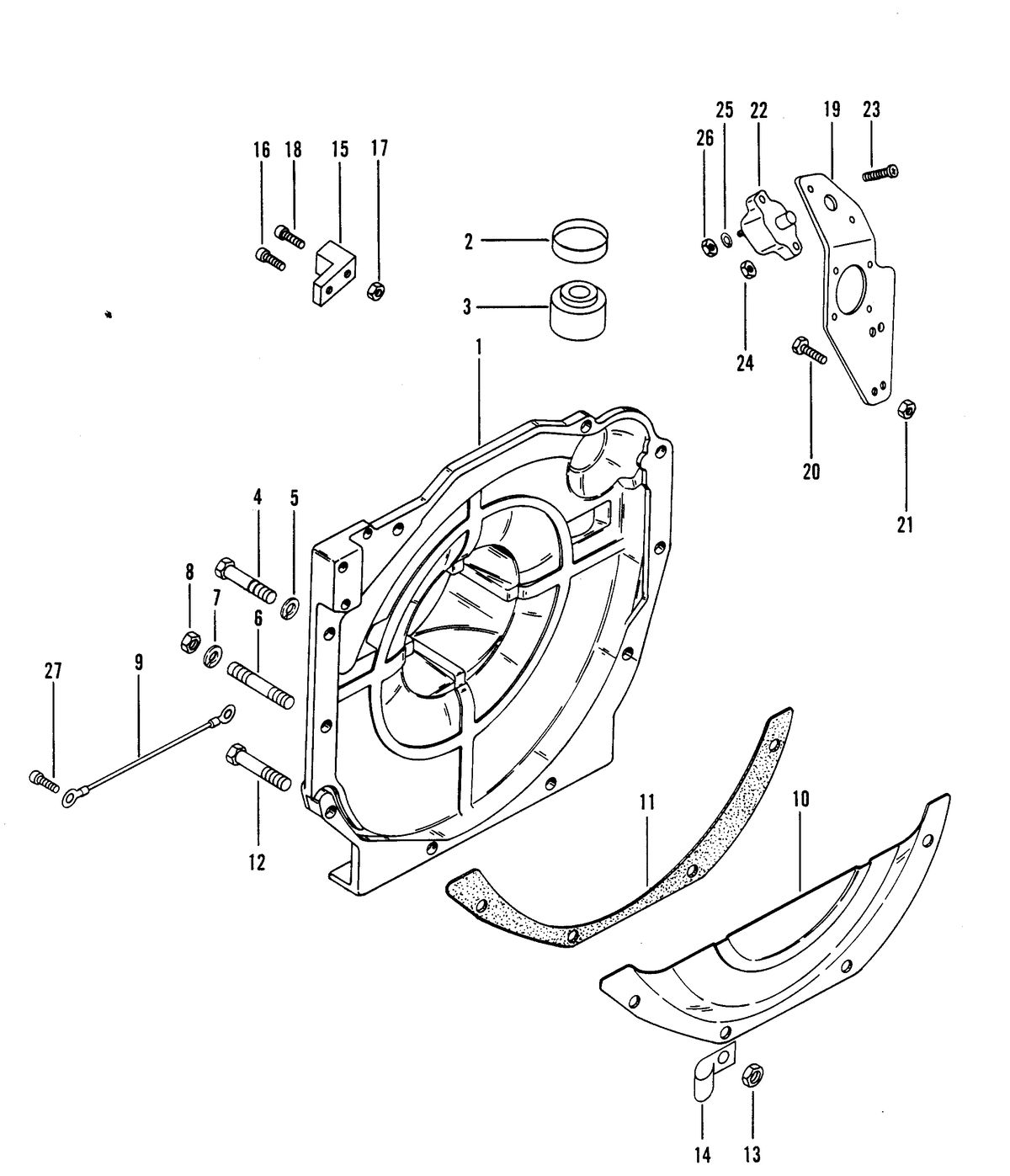 MERCRUISER 488R ENGINE FLYWHEEL HOUSING ASSEMBLY