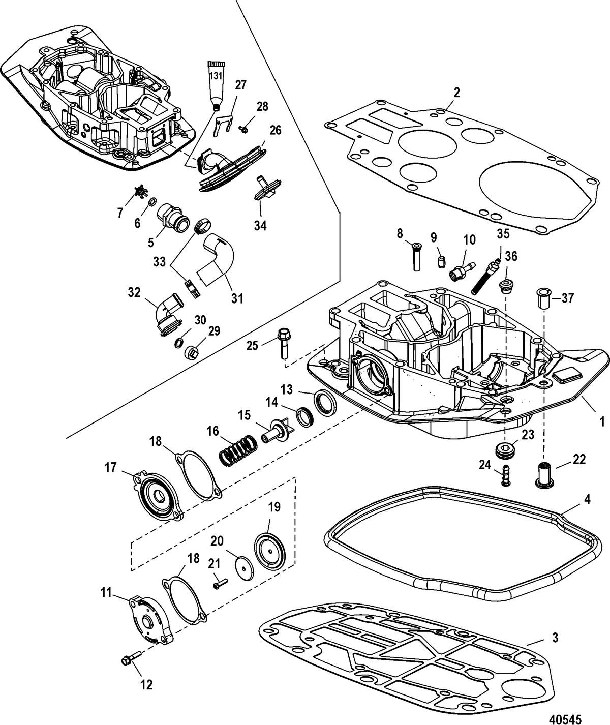 MERCURY 225/250 PRO XS (3.0L) Exhaust Plate