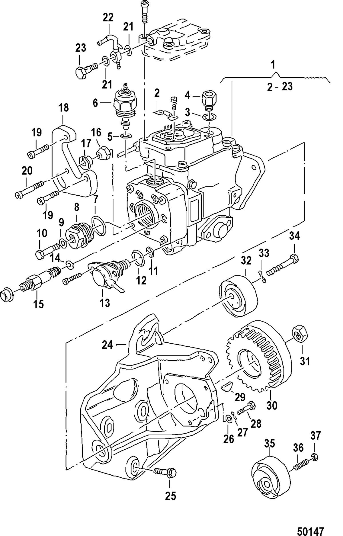 MERCRUISER VW 2.5L INJECTION PUMP