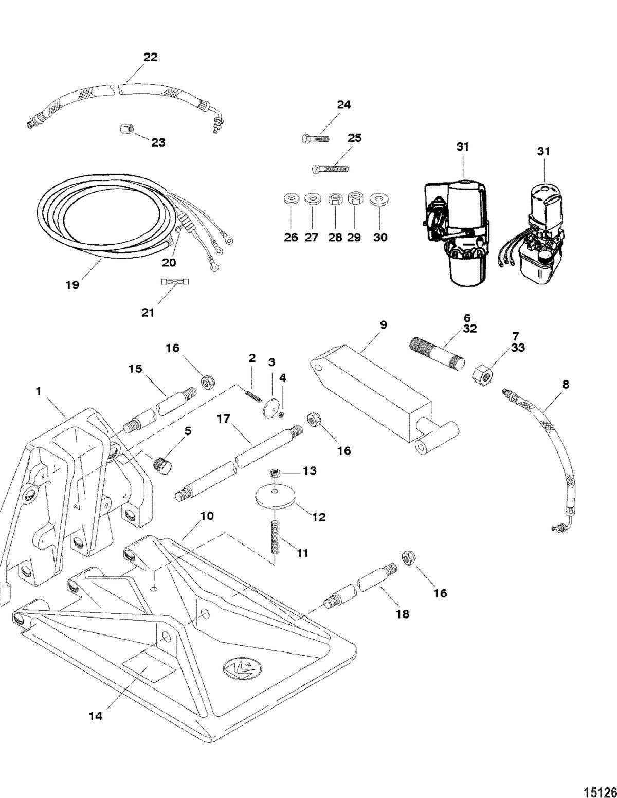 ACCESSORIES TRIM / TILT / LIFT SYSTEMS AND COMPONENTS K Plane, 300S(843683A1 / 843684A1 / 843755A2)