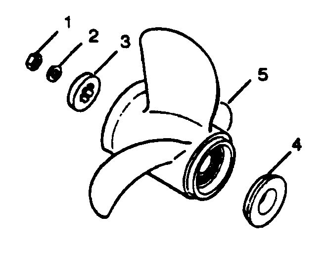 FORCE FORCE 1989 85 H.P. "A" MODELS FLARED HUB PROP