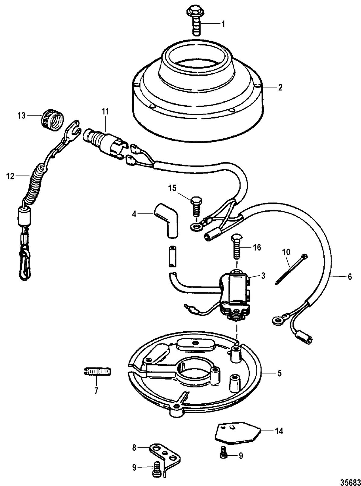 FORCE 5 HP (1998) FORCE IGNITION SYSTEM