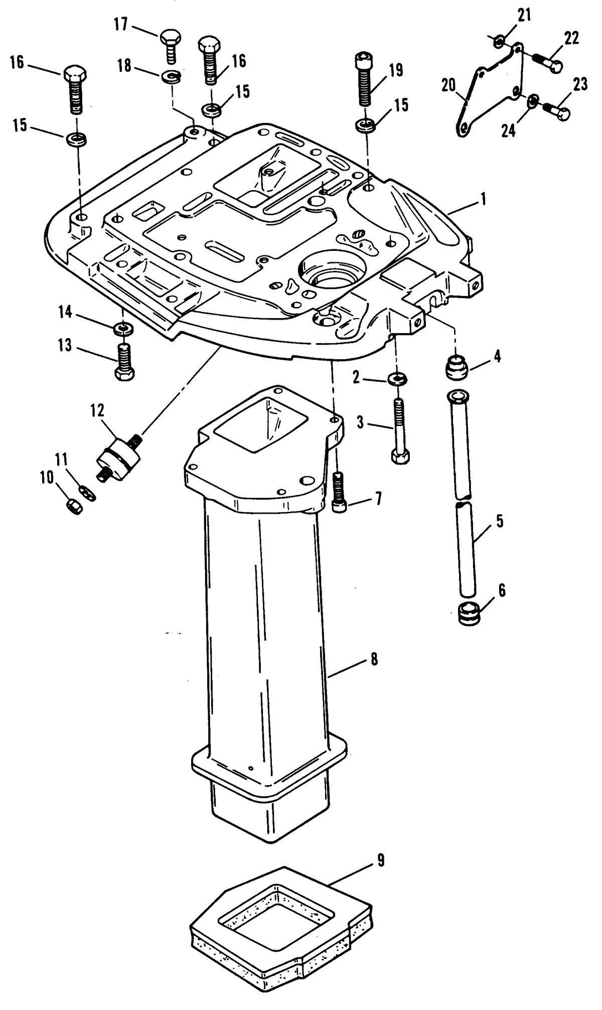 FORCE 70 H.P. SPACER PLATE (91C THRU 92C )