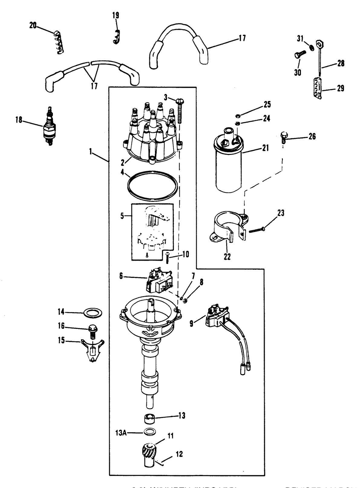 MERCRUISER 8.2L W/HURTH INBOARD GEN V DISTRIBUTOR AND IGNITION COMPONENTS