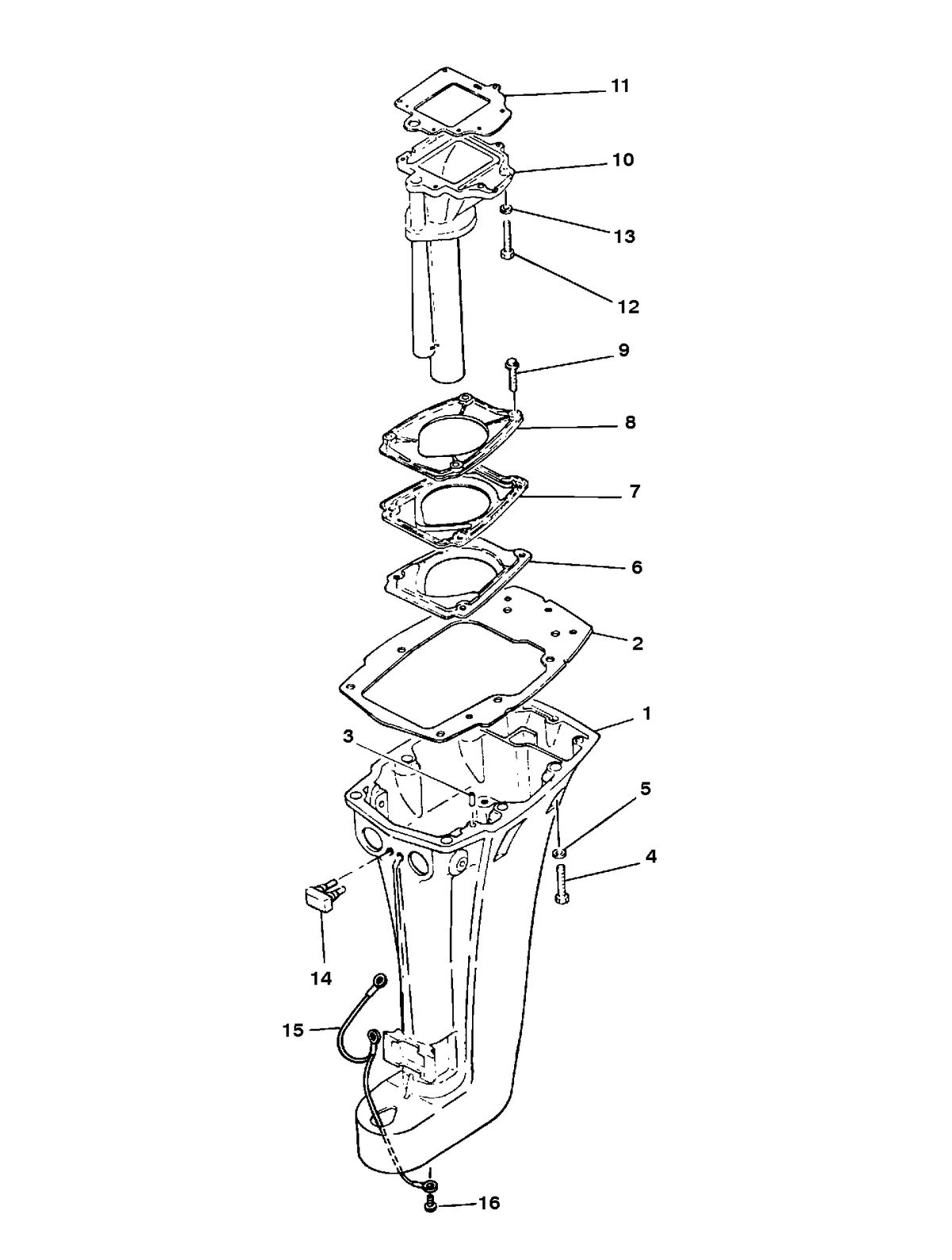MERCURY/MARINER 15 H.P. K DRIVESHAFT HOUSING