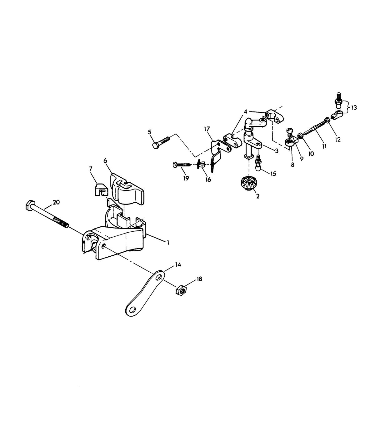 CHRYSLER 6 H.P. SAILOR (PRE-RIGGED) STEERING ARM