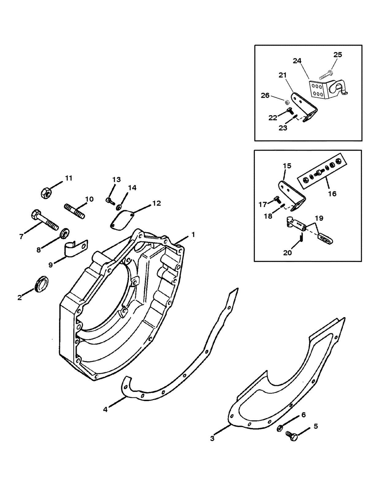 MERCRUISER 350 MAG TOURNAMENT SKI (CARB) FLYWHEEL HOUSING