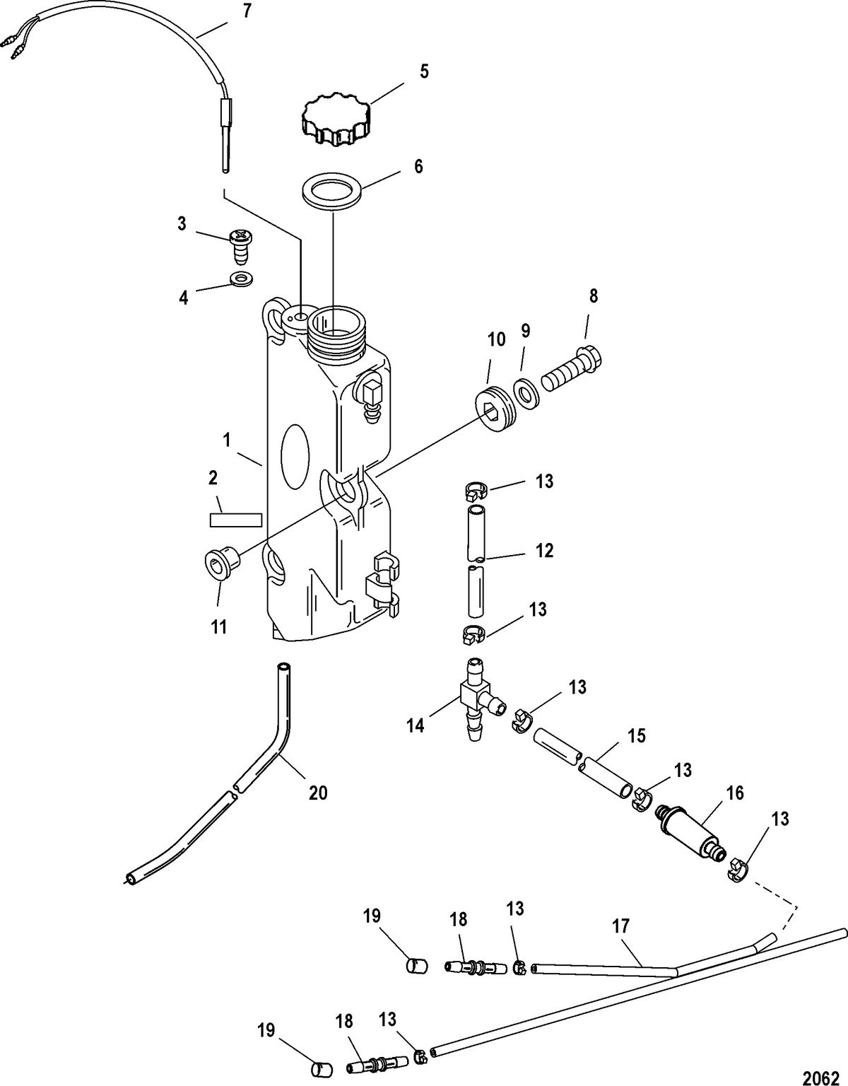 MERCURY/MARINER 200/225/250 (3.0L) EFI Oil Injection Components