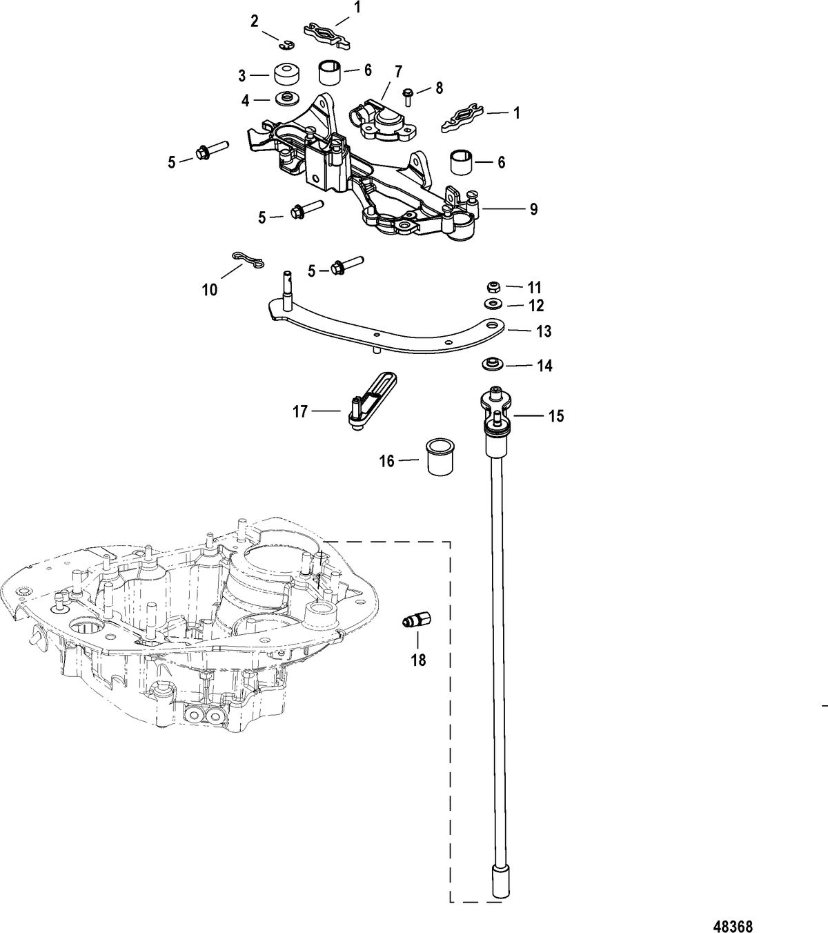 MERCURY/MARINER 150 4-STROKE Shift Linkage