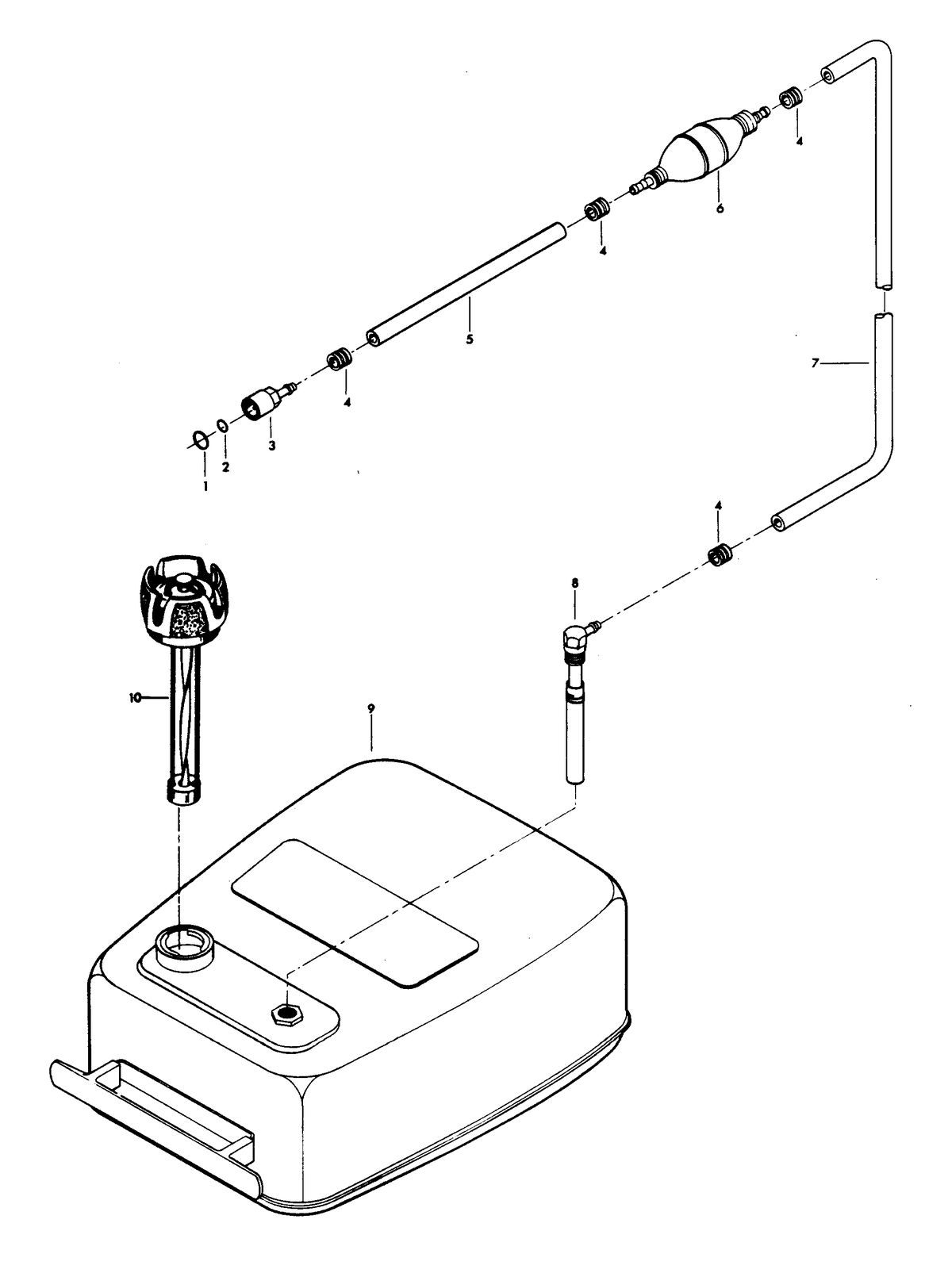 CHRYSLER 35 H.P. FUEL TANK AND LINE