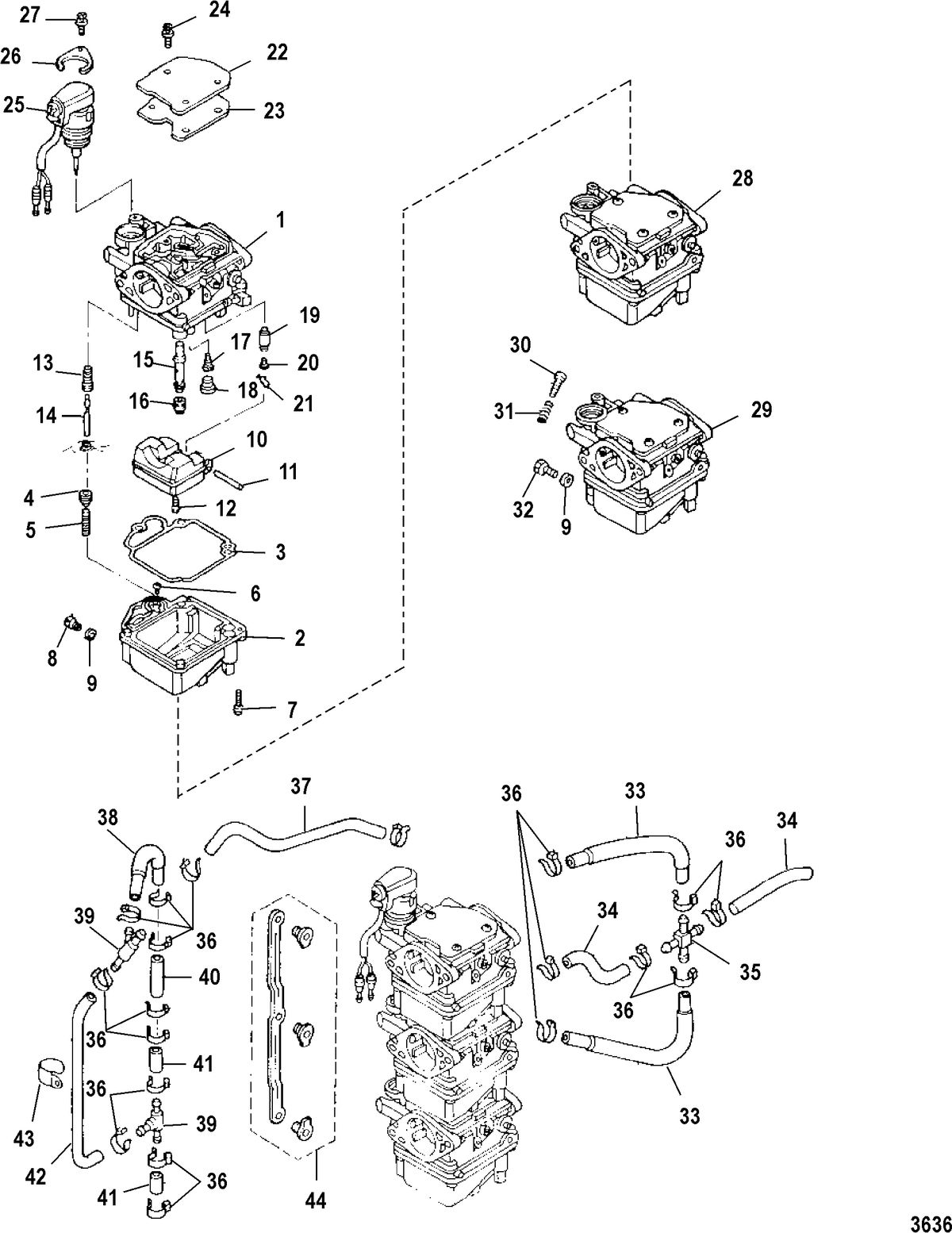 MERCURY/MARINER 25HP SEAPRO 4-STROKE INTERNATIONAL Carburetor