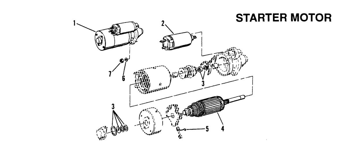 MERCRUISER D-254 TURBO ACDIESEL ENGINE STERN DRIVE/INBOARD STARTER MOTOR