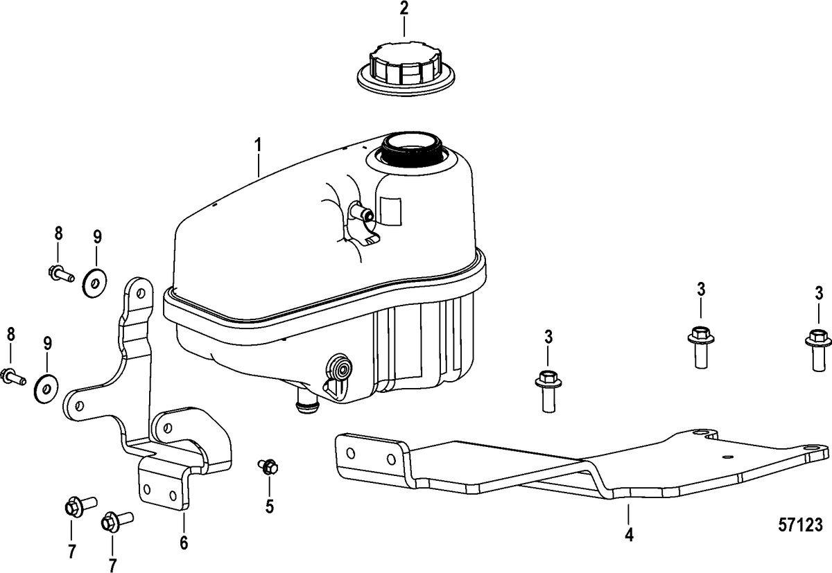 RACE STERNDRIVE RACE 1100 QC4V Coolant Reservoir(0M971885 and Above)