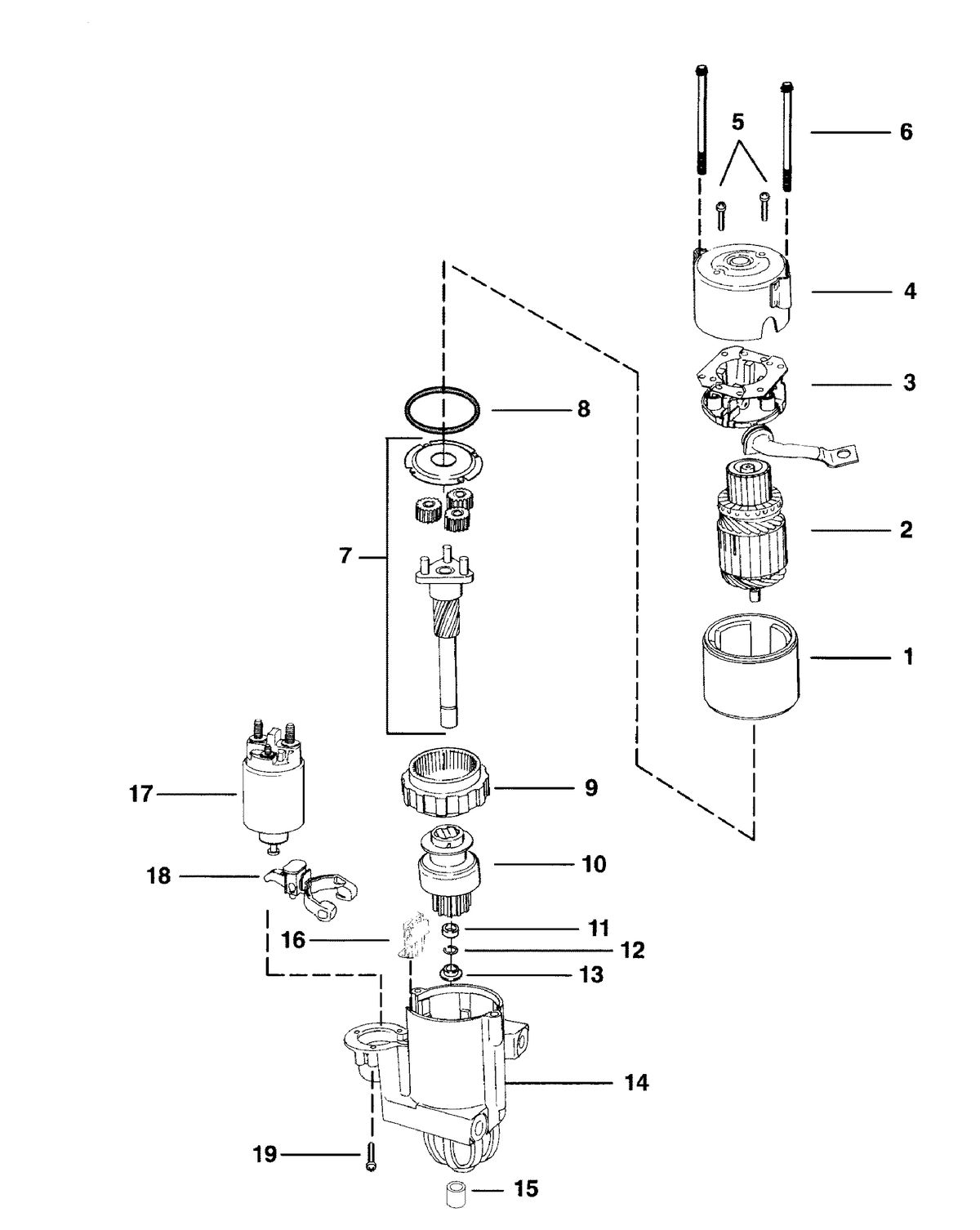 MERCRUISER 350/6.2L BLACK SCORPION SKI (GEN+) STARTER MOTOR