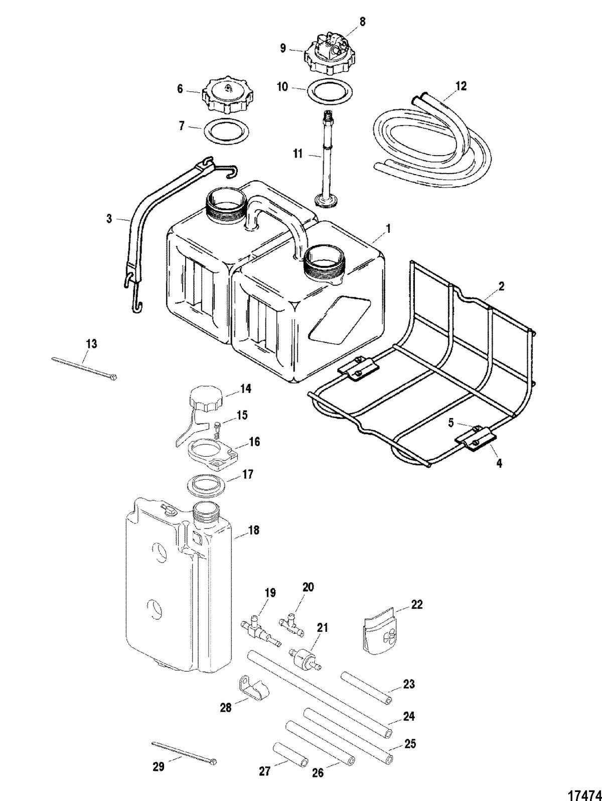 ACCESSORIES FUEL/OIL TANKS, LINES, FILTER KITS AND CORROSION Tank Kit-Remote Oil(1256-8628A9)