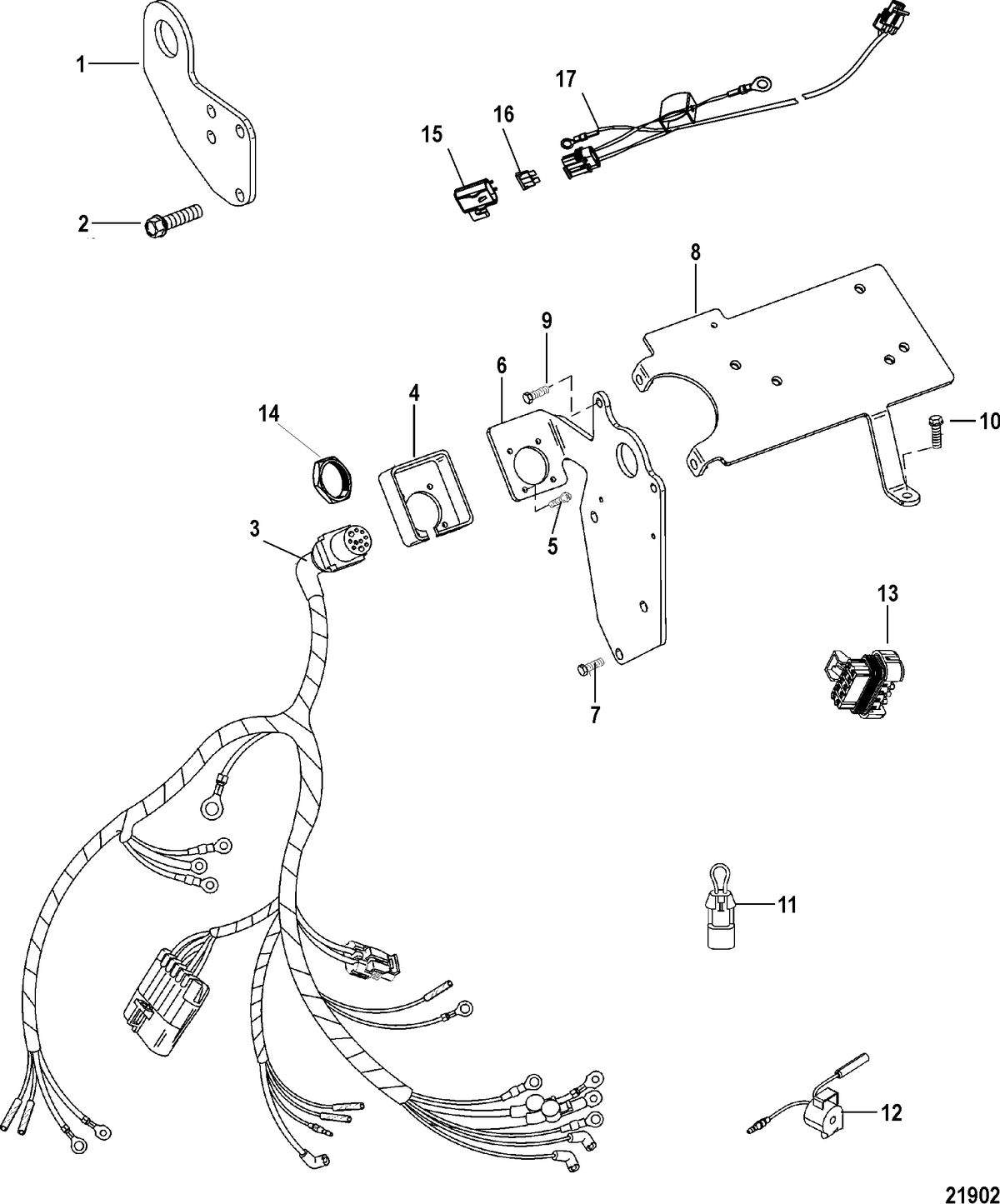 MERCRUISER 496 MAG STERNDRIVE Lifting Brackets and Wiring Harness