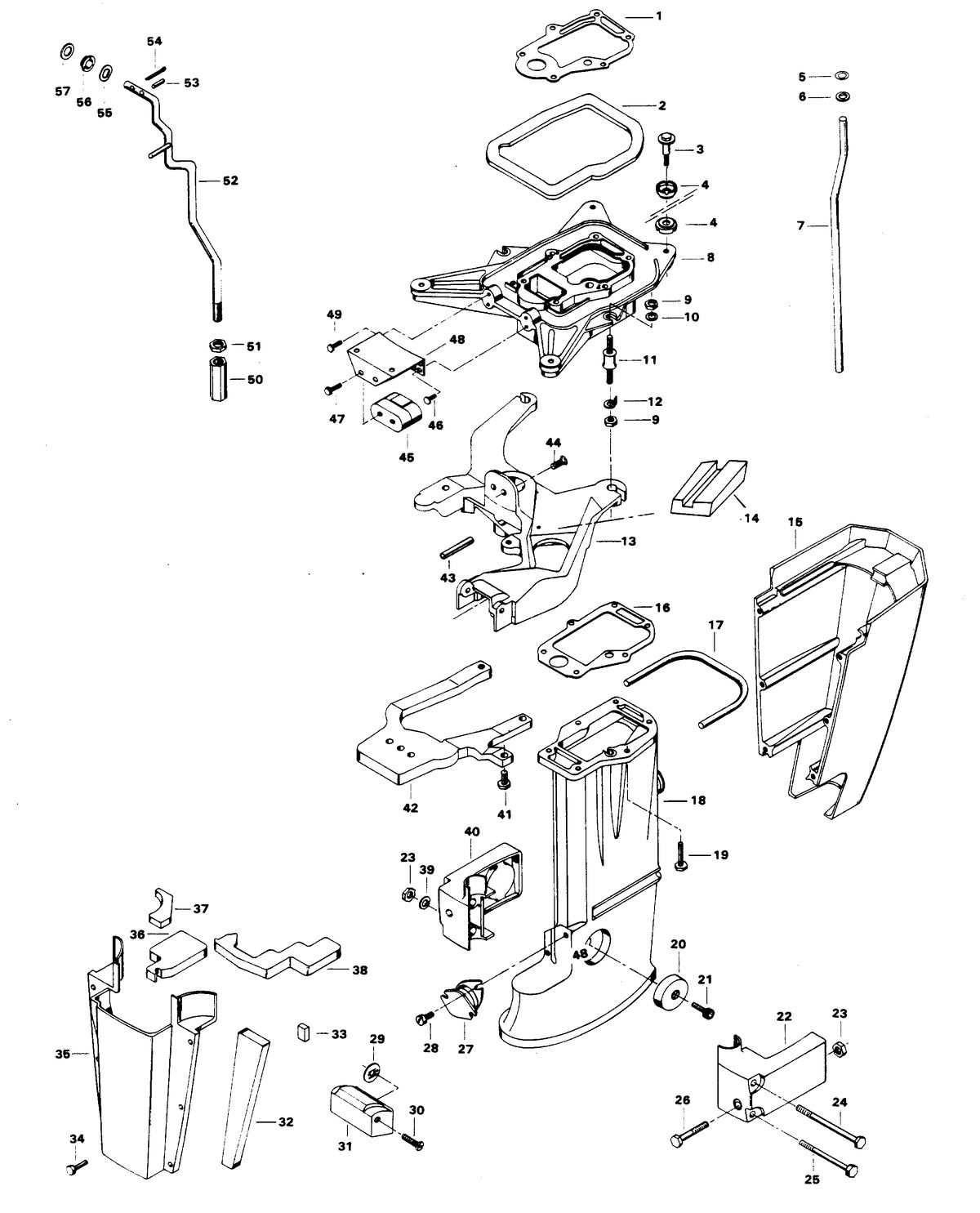 CHRYSLER 30 H.P. MOTOR LEG